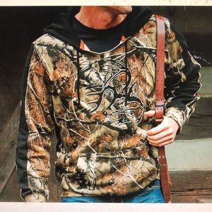 Legendary WhiteTails Camo Pullover Hooded Sweatshirt Sz Lg